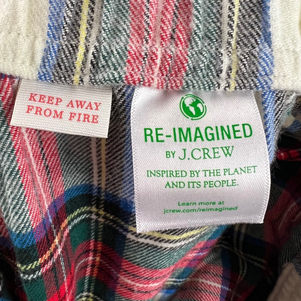 NWT J.Crew Womens Tartan Plaid Pajama Pants Red Green Blue Holiday Sleepwear - Picture 9 of 11